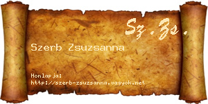 Szerb Zsuzsanna névjegykártya